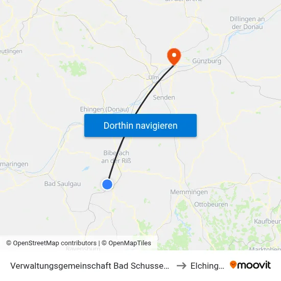 Verwaltungsgemeinschaft Bad Schussenried to Elchingen map