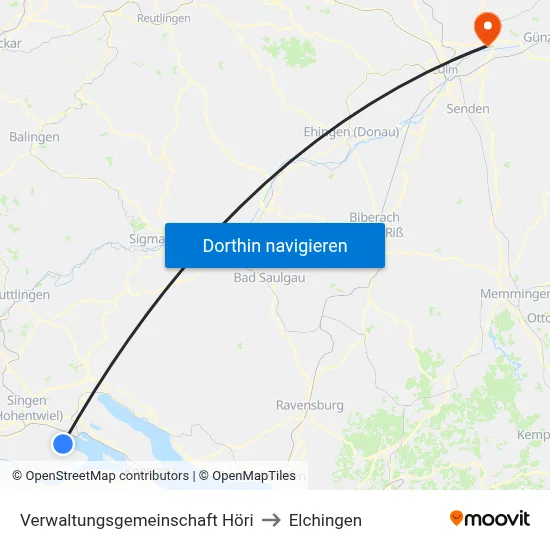 Verwaltungsgemeinschaft Höri to Elchingen map