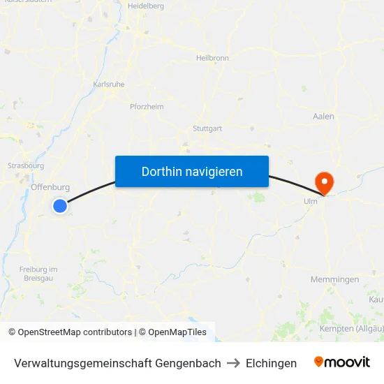 Verwaltungsgemeinschaft Gengenbach to Elchingen map