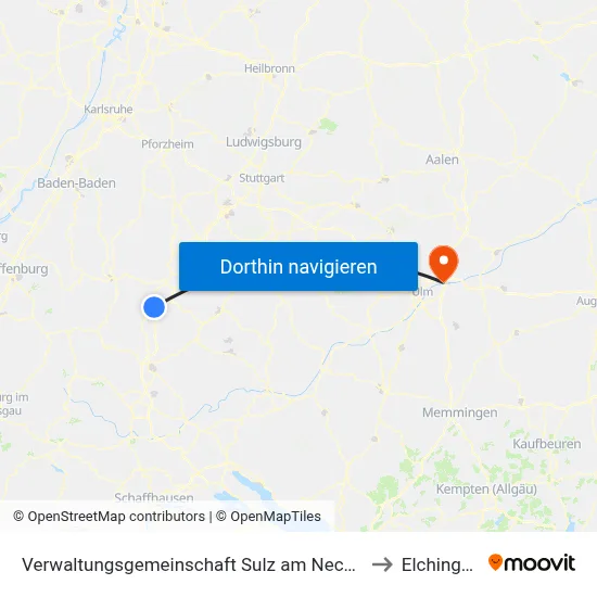 Verwaltungsgemeinschaft Sulz am Neckar to Elchingen map