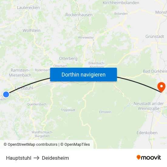 Hauptstuhl to Deidesheim map