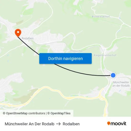 Münchweiler An Der Rodalb to Rodalben map