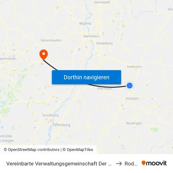 Vereinbarte Verwaltungsgemeinschaft Der Stadt Bietigheim-Bissingen to Rodalben map
