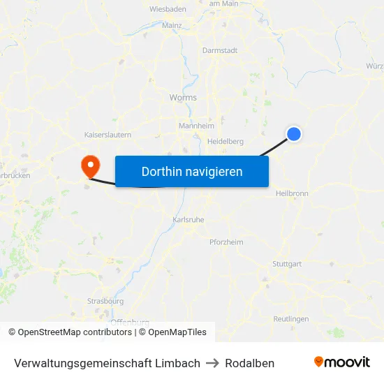 Verwaltungsgemeinschaft Limbach to Rodalben map