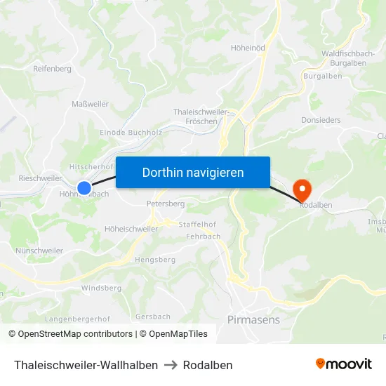 Thaleischweiler-Wallhalben to Rodalben map