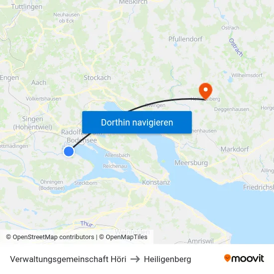 Verwaltungsgemeinschaft Höri to Heiligenberg map