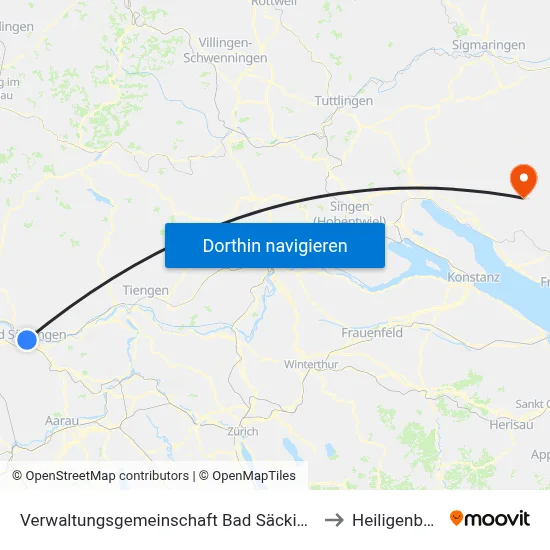 Verwaltungsgemeinschaft Bad Säckingen to Heiligenberg map