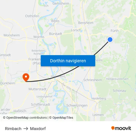 Rimbach to Maxdorf map