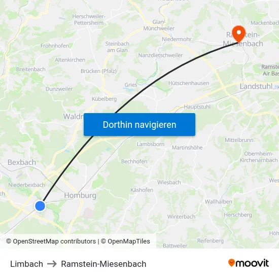 Limbach to Ramstein-Miesenbach map