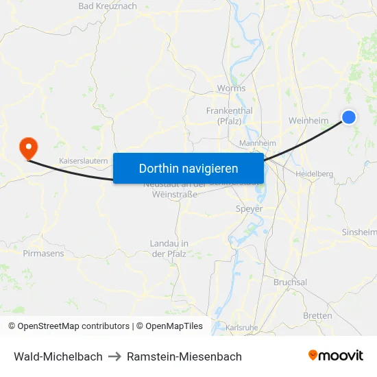 Wald-Michelbach to Ramstein-Miesenbach map