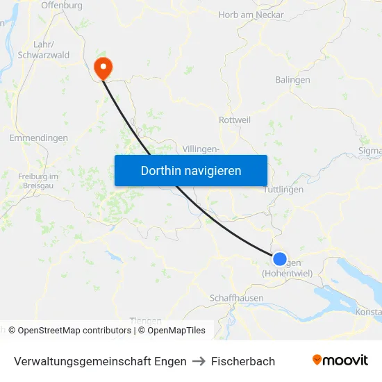 Verwaltungsgemeinschaft Engen to Fischerbach map