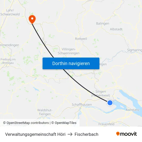 Verwaltungsgemeinschaft Höri to Fischerbach map