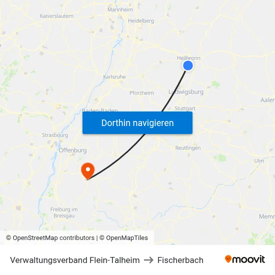 Verwaltungsverband Flein-Talheim to Fischerbach map