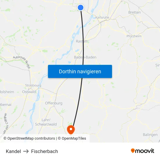 Kandel to Fischerbach map