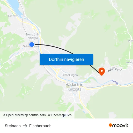 Steinach to Fischerbach map