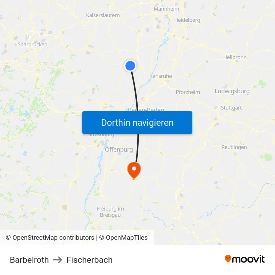Barbelroth to Fischerbach map