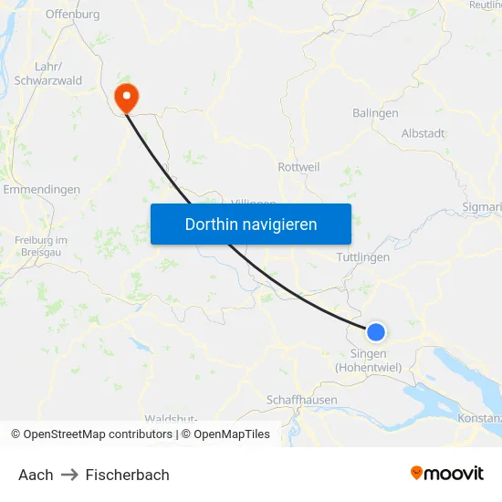 Aach to Fischerbach map