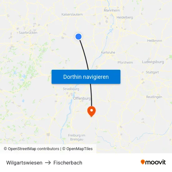 Wilgartswiesen to Fischerbach map