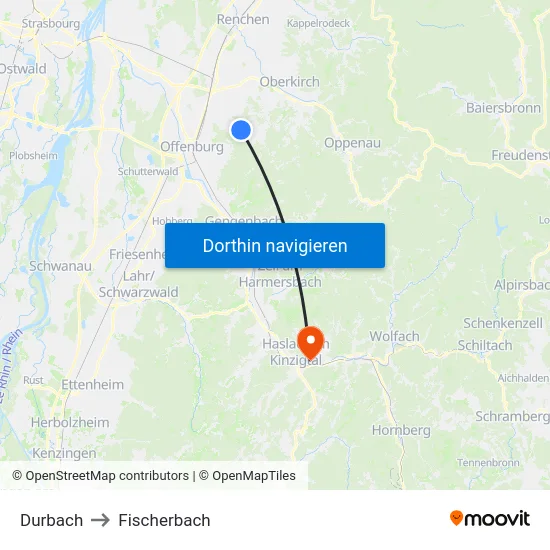 Durbach to Fischerbach map