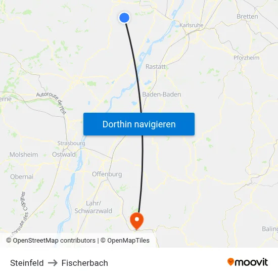 Steinfeld to Fischerbach map