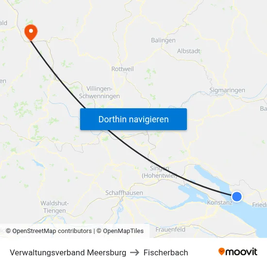 Verwaltungsverband Meersburg to Fischerbach map