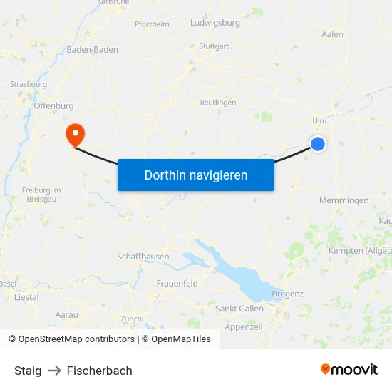 Staig to Fischerbach map
