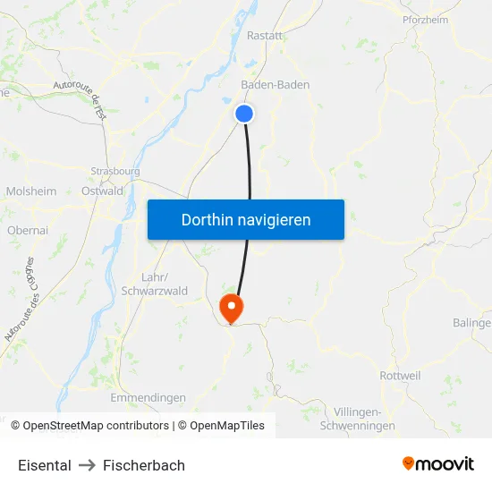 Eisental to Fischerbach map