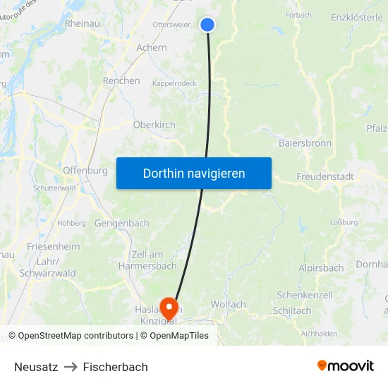 Neusatz to Fischerbach map