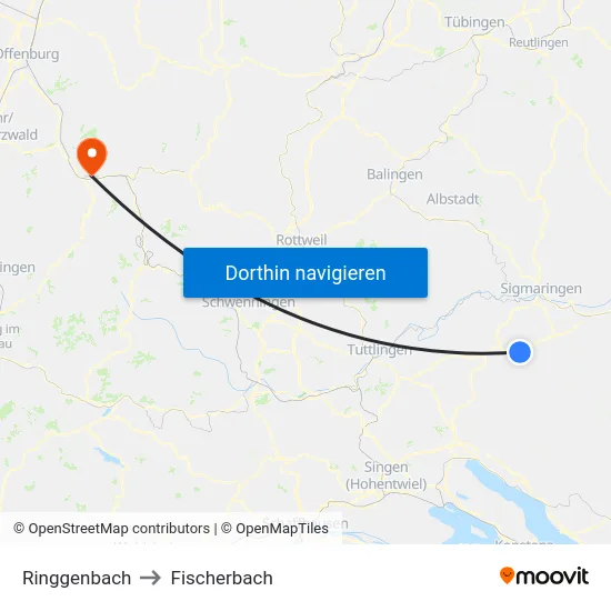 Ringgenbach to Fischerbach map