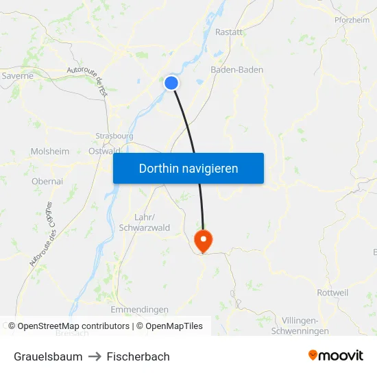 Grauelsbaum to Fischerbach map