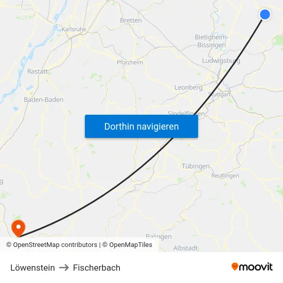 Löwenstein to Fischerbach map