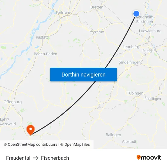 Freudental to Fischerbach map