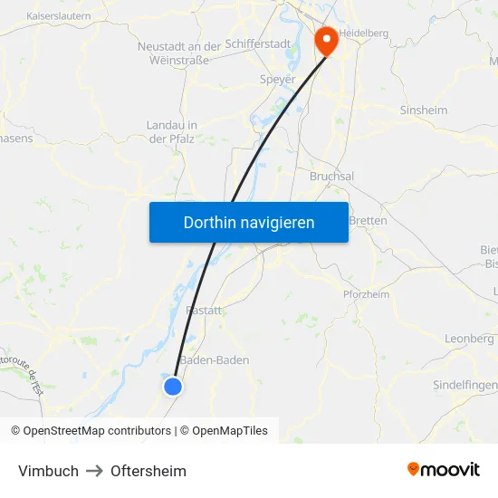 Vimbuch to Oftersheim map