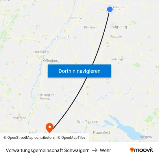 Verwaltungsgemeinschaft Schwaigern to Wehr map