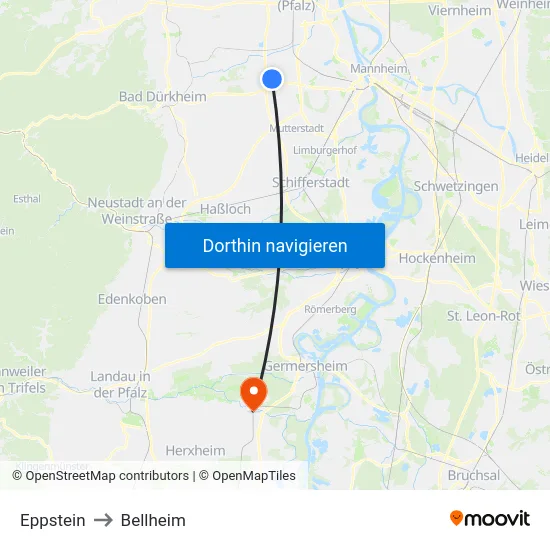 Eppstein to Bellheim map