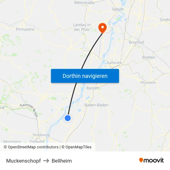 Muckenschopf to Bellheim map