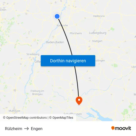 Rülzheim to Engen map