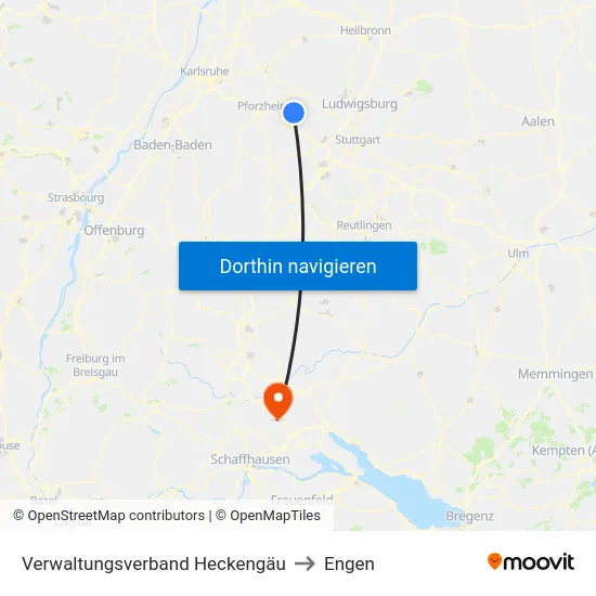 Verwaltungsverband Heckengäu to Engen map