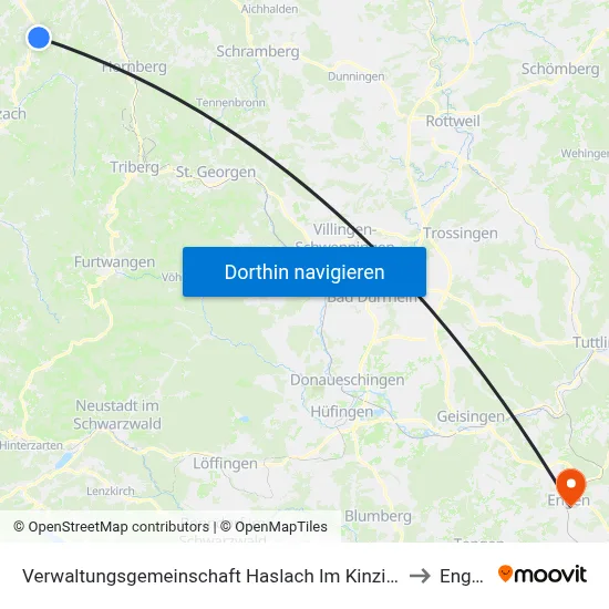 Verwaltungsgemeinschaft Haslach Im Kinzigtal to Engen map