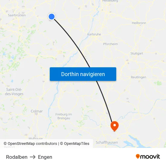 Rodalben to Engen map