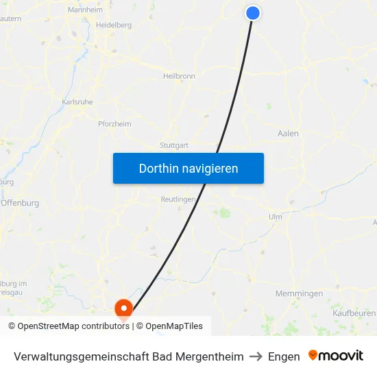 Verwaltungsgemeinschaft Bad Mergentheim to Engen map