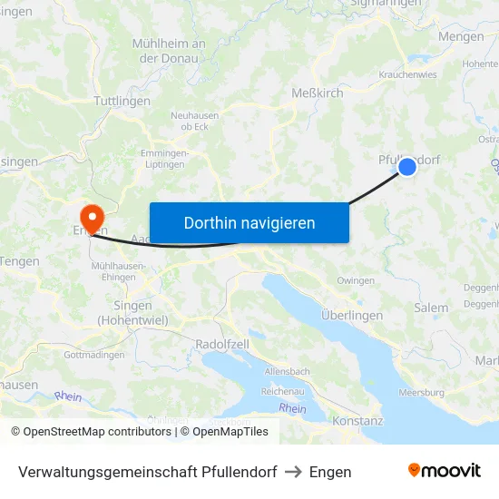 Verwaltungsgemeinschaft Pfullendorf to Engen map