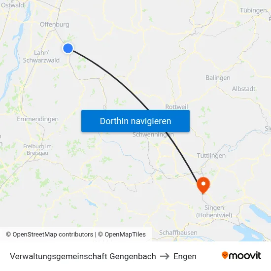 Verwaltungsgemeinschaft Gengenbach to Engen map