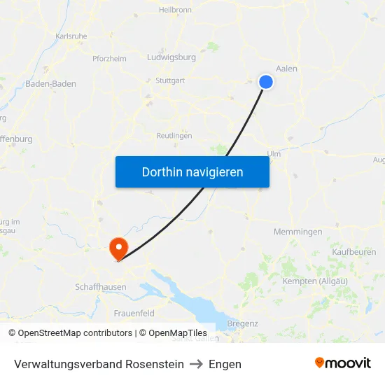Verwaltungsverband Rosenstein to Engen map