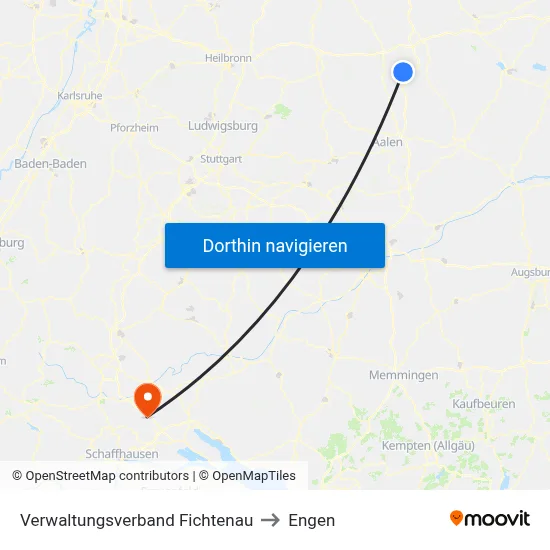 Verwaltungsverband Fichtenau to Engen map