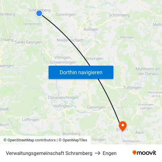 Verwaltungsgemeinschaft Schramberg to Engen map