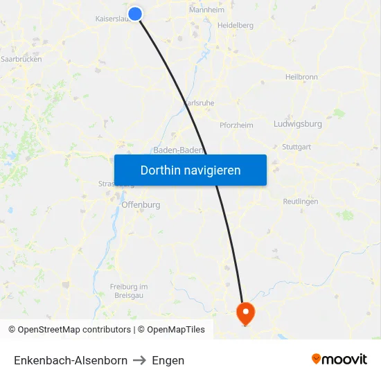 Enkenbach-Alsenborn to Engen map