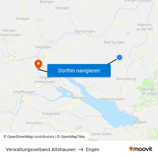 Verwaltungsverband Altshausen to Engen map