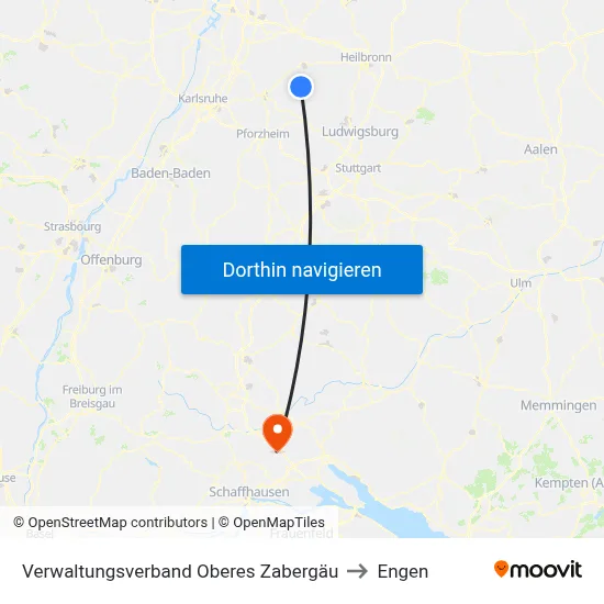 Verwaltungsverband Oberes Zabergäu to Engen map