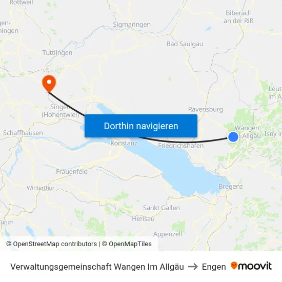 Verwaltungsgemeinschaft Wangen Im Allgäu to Engen map